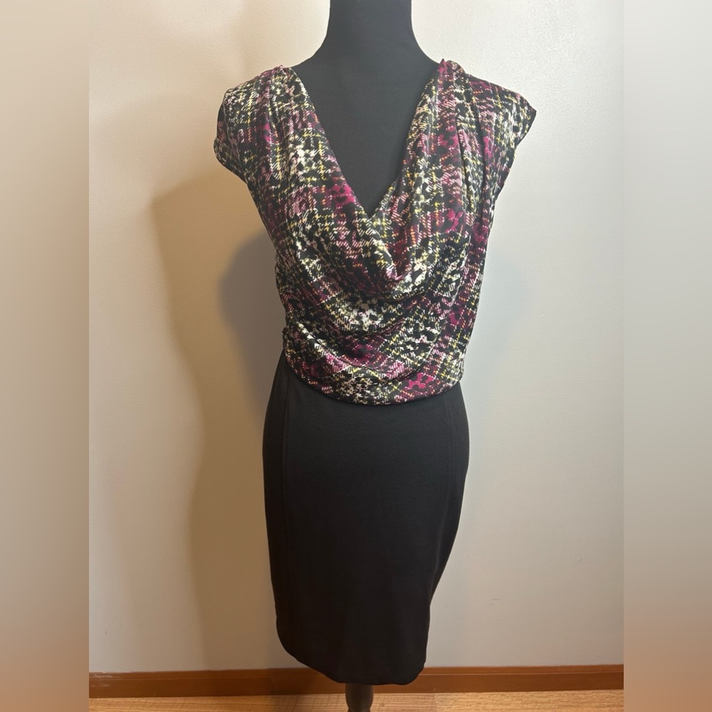 Miss Tina Knowles | Multicolored scoop neck dress SZ XL